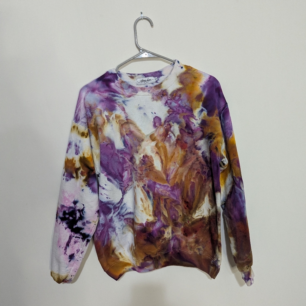 Anna Joyce Women's Small Hand Dyed Dopamine Dressing Crewneck Sweater